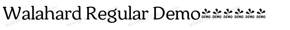 Walahard Regular Demo字体转换